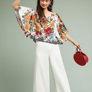Anthropologie Farm Rio Reyna Floral Blouse, XS